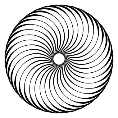 Spiral, girdap, girdap ve girdap tasarım elementleri. Vektör
