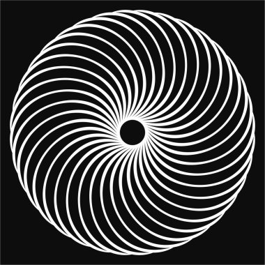 Spiral, girdap, girdap ve girdap tasarım elementleri. Vektör