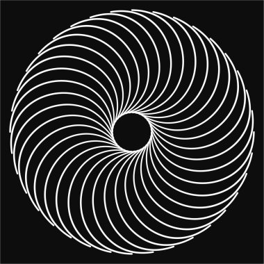 Spiral, girdap, girdap ve girdap tasarım elementleri. Vektör