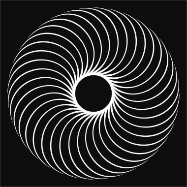 Spiral, girdap, girdap ve girdap tasarım elementleri. Vektör