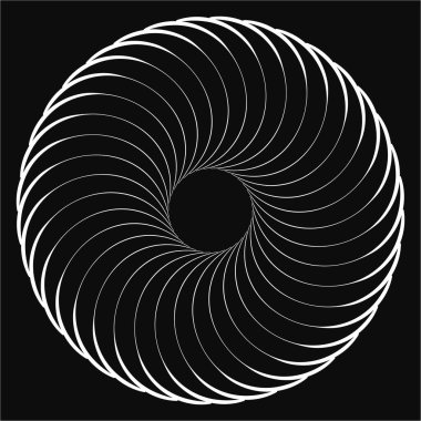 Spiral, girdap, girdap ve girdap tasarım elementleri. Vektör