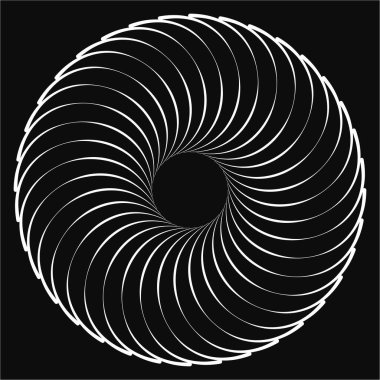 Spiral, girdap, girdap ve girdap tasarım elementleri. Vektör