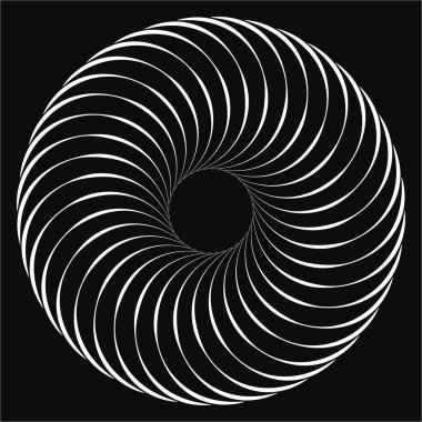 Spiral, girdap, girdap ve girdap tasarım elementleri. Vektör