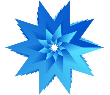 Benzersiz yıldız şekli, yıldız kontur vektör tasarım elementi - stok vektör illüstrasyonu, kırpma sanatı grafikleri