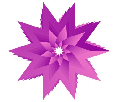 Benzersiz yıldız şekli, yıldız kontur vektör tasarım elementi - stok vektör illüstrasyonu, kırpma sanatı grafikleri