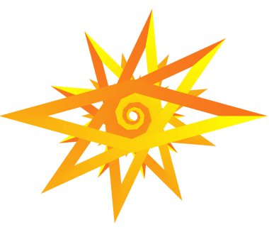 Benzersiz yıldız şekli, yıldız kontur vektör tasarım elementi - stok vektör illüstrasyonu, kırpma sanatı grafikleri