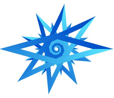 Benzersiz yıldız şekli, yıldız kontur vektör tasarım elementi - stok vektör illüstrasyonu, kırpma sanatı grafikleri