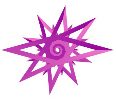 Benzersiz yıldız şekli, yıldız kontur vektör tasarım elementi - stok vektör illüstrasyonu, kırpma sanatı grafikleri