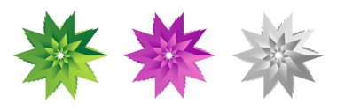 Gradyan doldurulmuş gölgelenmiş tasarım ögesi, geometrik şekil seti - stok vektör illüstrasyonu, klip- art grafikleri