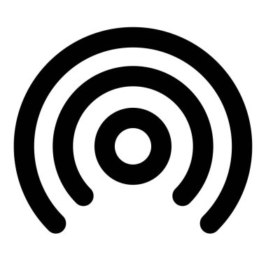 Kablosuz, kablosuz sinyal, internet, kablosuz şekil simgesi, sembol - stok vektör çizimi, klip- sanat grafikleri