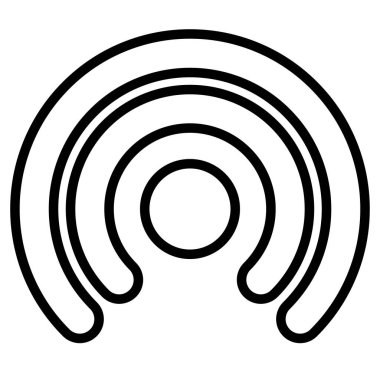 Kablosuz, kablosuz sinyal, internet, kablosuz şekil simgesi, sembol - stok vektör çizimi, klip- sanat grafikleri