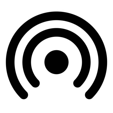 Kablosuz, kablosuz sinyal, internet, kablosuz şekil simgesi, sembol - stok vektör çizimi, klip- sanat grafikleri