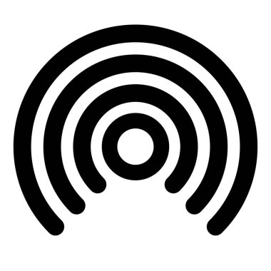 Kablosuz, kablosuz sinyal, internet, kablosuz şekil simgesi, sembol - stok vektör çizimi, klip- sanat grafikleri