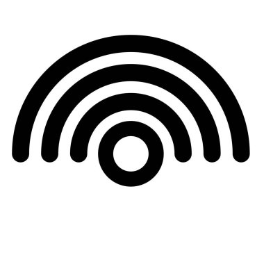 Kablosuz, kablosuz sinyal, internet, kablosuz şekil simgesi, sembol - stok vektör çizimi, klip- sanat grafikleri