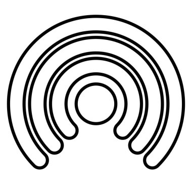 Kablosuz, kablosuz sinyal, internet, kablosuz şekil simgesi, sembol - stok vektör çizimi, klip- sanat grafikleri