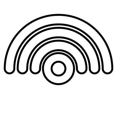 Kablosuz, kablosuz sinyal, internet, kablosuz şekil simgesi, sembol - stok vektör çizimi, klip- sanat grafikleri