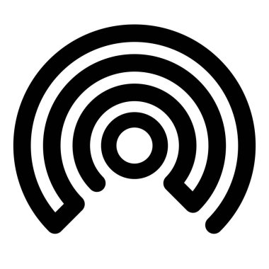 Kablosuz, kablosuz sinyal, internet, kablosuz şekil simgesi, sembol - stok vektör çizimi, klip- sanat grafikleri