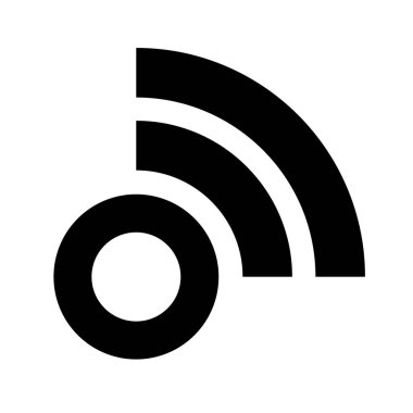 Kablosuz, kablosuz sinyal, internet, kablosuz şekil simgesi, sembol - stok vektör çizimi, klip- sanat grafikleri