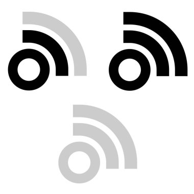 Kablosuz, kablosuz sinyal, internet, kablosuz şekil simgesi, sembol - stok vektör çizimi, klip- sanat grafikleri