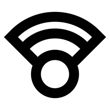 Kablosuz, kablosuz sinyal, internet, kablosuz şekil simgesi, sembol - stok vektör çizimi, klip- sanat grafikleri