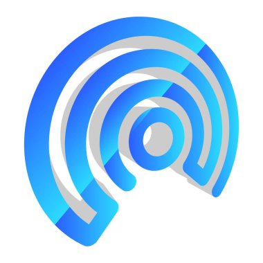 Kablosuz, kablosuz sinyal, internet, kablosuz şekil simgesi, sembol - stok vektör çizimi, klip- sanat grafikleri