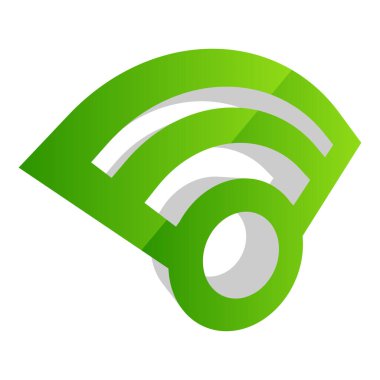 Kablosuz, kablosuz sinyal, internet, kablosuz şekil simgesi, sembol - stok vektör çizimi, klip- sanat grafikleri