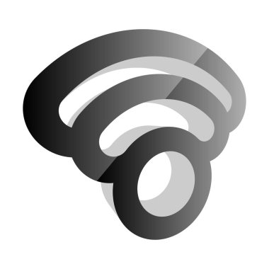Kablosuz, kablosuz sinyal, internet, kablosuz şekil simgesi, sembol - stok vektör çizimi, klip- sanat grafikleri