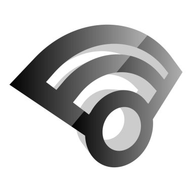 Kablosuz, kablosuz sinyal, internet, kablosuz şekil simgesi, sembol - stok vektör çizimi, klip- sanat grafikleri