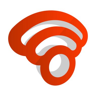 Kablosuz, kablosuz sinyal, internet, kablosuz şekil simgesi, sembol - stok vektör çizimi, klip- sanat grafikleri