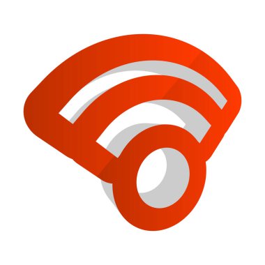 Kablosuz, kablosuz sinyal, internet, kablosuz şekil simgesi, sembol - stok vektör çizimi, klip- sanat grafikleri