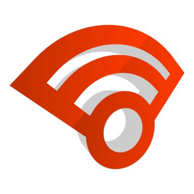 Kablosuz, kablosuz sinyal, internet, kablosuz şekil simgesi, sembol - stok vektör çizimi, klip- sanat grafikleri