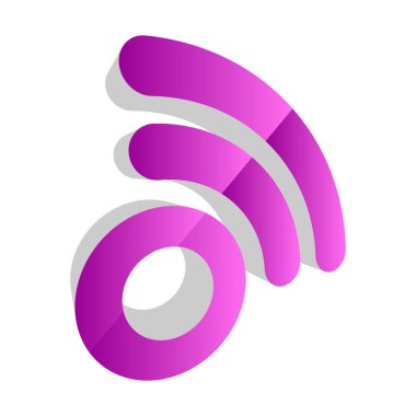 Kablosuz, kablosuz sinyal, internet, kablosuz şekil simgesi, sembol - stok vektör çizimi, klip- sanat grafikleri