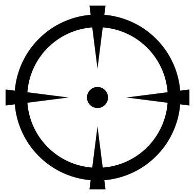Crosshair, hedef işareti, retikül simgesi, sembol