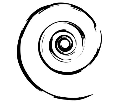 Spiral, girdap, girdap ve girdap soyut vektör tasarım elementi - stok vektör illüstrasyonu, klip- sanat grafikleri