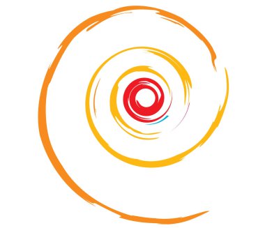 Spiral, girdap, girdap ve girdap soyut vektör tasarım elementi - stok vektör illüstrasyonu, klip- sanat grafikleri