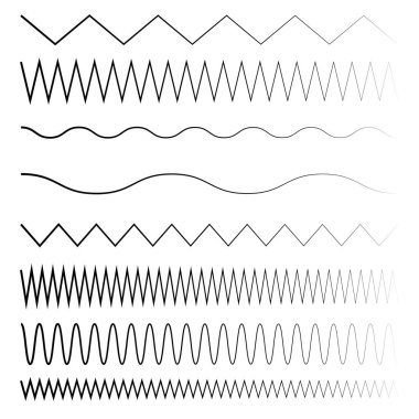 Dalgalı, dalgalı, zigzag çapraz çizgi, çizgili element