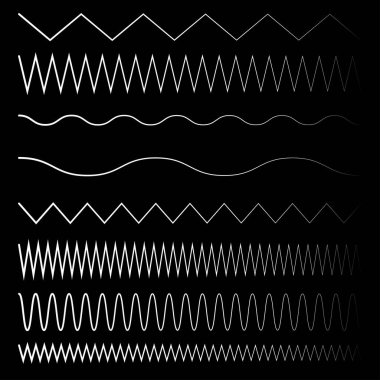 Dalgalı, dalgalı, zigzag çapraz çizgi, çizgili element