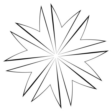 Mandala yayılıyor. Dairesel geometrik motif, simge, şekil - stok vektör çizimi, klip- sanat grafikleri