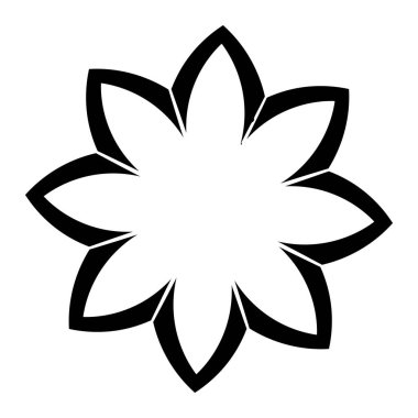Mandala yayılıyor. Dairesel geometrik motif, simge, şekil - stok vektör çizimi, klip- sanat grafikleri