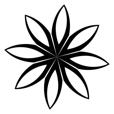 Mandala yayılıyor. Dairesel geometrik motif, simge, şekil - stok vektör çizimi, klip- sanat grafikleri