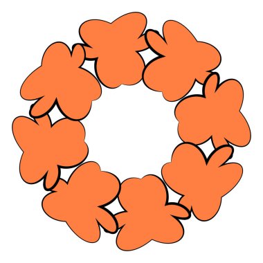 Mandala yayılıyor. Dairesel geometrik motif, simge, şekil - stok vektör çizimi, klip- sanat grafikleri