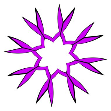 Mandala yayılıyor. Dairesel geometrik motif, simge, şekil - stok vektör çizimi, klip- sanat grafikleri