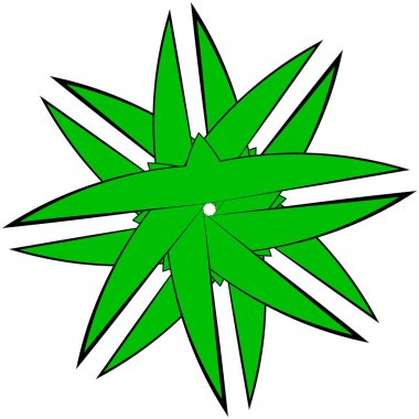 Mandala yayılıyor. Dairesel geometrik motif, simge, şekil - stok vektör çizimi, klip- sanat grafikleri