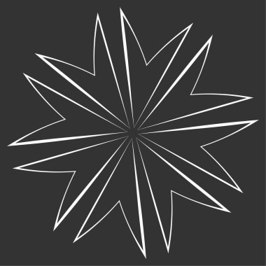 Mandala yayılıyor. Dairesel geometrik motif, simge, şekil - stok vektör çizimi, klip- sanat grafikleri