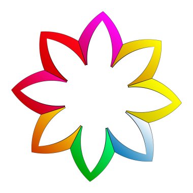 Mandala yayılıyor. Dairesel geometrik motif, simge, şekil - stok vektör çizimi, klip- sanat grafikleri