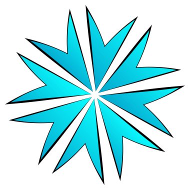 Mandala yayılıyor. Dairesel geometrik motif, simge, şekil - stok vektör çizimi, klip- sanat grafikleri