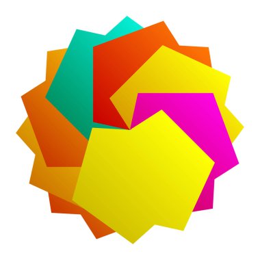Mandala yayılıyor. Dairesel geometrik motif, simge, şekil - stok vektör çizimi, klip- sanat grafikleri