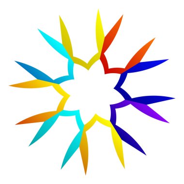 Mandala yayılıyor. Dairesel geometrik motif, simge, şekil - stok vektör çizimi, klip- sanat grafikleri