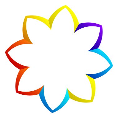 Mandala yayılıyor. Dairesel geometrik motif, simge, şekil - stok vektör çizimi, klip- sanat grafikleri