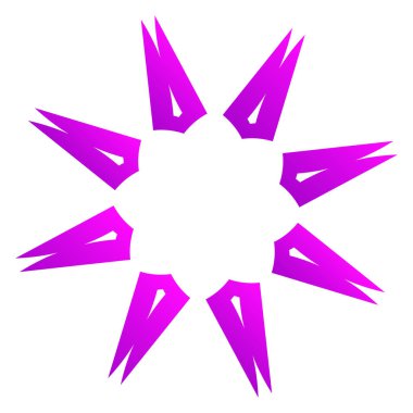 Mandala yayılıyor. Dairesel geometrik motif, simge, şekil - stok vektör çizimi, klip- sanat grafikleri